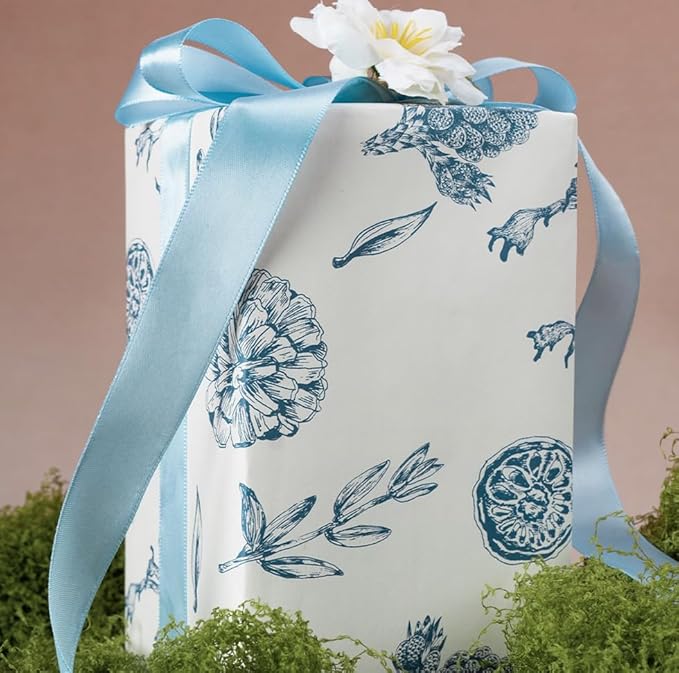 1-1/2" x 50 Yards Light Blue Satin Ribbon Single Faced Fabric Ribbons for Gift Wrapping, Crafting, Floral Arrangements, Flower Bouquet, Wedding, Home Decor