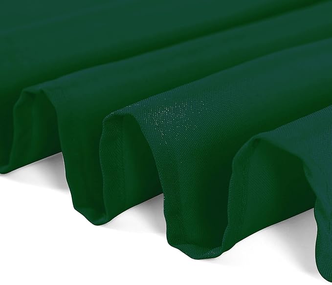 90 inch Round Tablecloth Washable Polyester Table Cloth Decorative Table Cover for Wedding Party Dining Banquet（90 inch, Hunter）