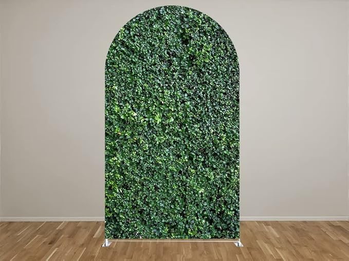 Arch Backdrop 7ft Height Chiara Arch Stand Covers Stretchy Spandex Fabric Leaves Wall Background for Birthday Baby Shower Party Decoration
