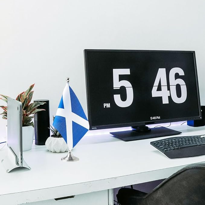 Scotland Flag Scottish Flags, Small Mini Scottish Desk Flag, Used for Table Office Classroom Home Patriotic Events Decorations