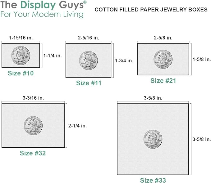 TheDisplayGuys - 25-Pack #53 Kraft Paper Cardboard Gift Boxes/Jewelry Cases w. Cotton Padding & Lid - Silver Foil - (5.4" x 3.9" x 1.0")