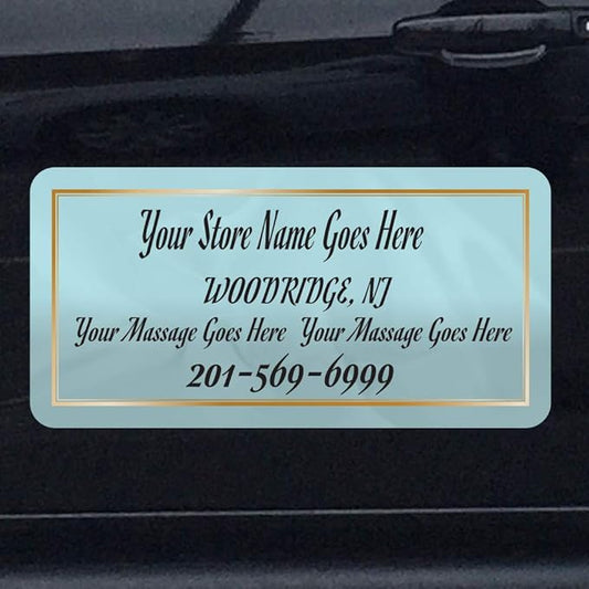 Car Magnet Signs Custom - 24"x12" (Set of 2), 30-mil Thickness with Rounded Corners (Teal)