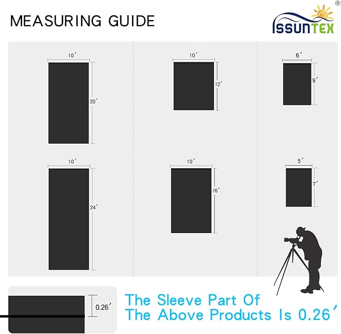 ISSUNTEX 10X16 ft Background Muslin Backdrop, Photo Studio, Collapsible High Density Screen for Video Photography and Television-Black