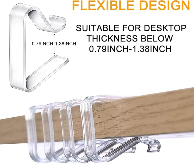 48 Pieces Transparent Clear Tablecloth Clips, Plastic Table Cloth Clips，Windproof Table Cover Holder Clamps，Table Cloth Holder for Christmas Home Wedding Party Indoor Outdoor Camping Picnic (Small)