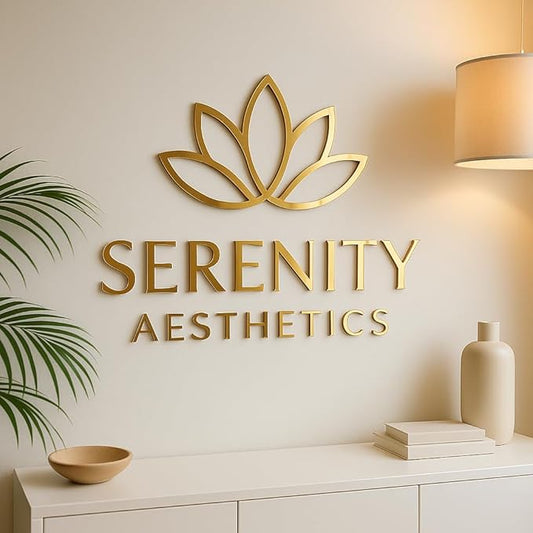 Personalized Acrylic Sign – Modern Logo for Reception Wall