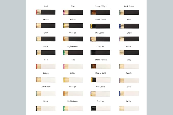Customizable Personalized Matchboxes – Set of 10 – Shabbat Shalom Design – Colorful Matches & Matchsticks – Perfect for Shabbat (2" Matchsticks, Shabbat #1)