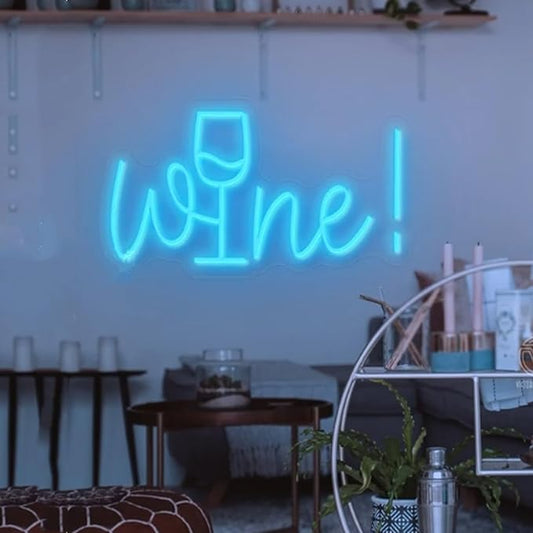Acrylic Wine Neon Sign for Wall or Window Background Decor,LED Dimmable Bar Neon Decorative Cocktails Light Handmade Art Lamp for Home Pub Wedding Party Bar Studio,5V USB Powered