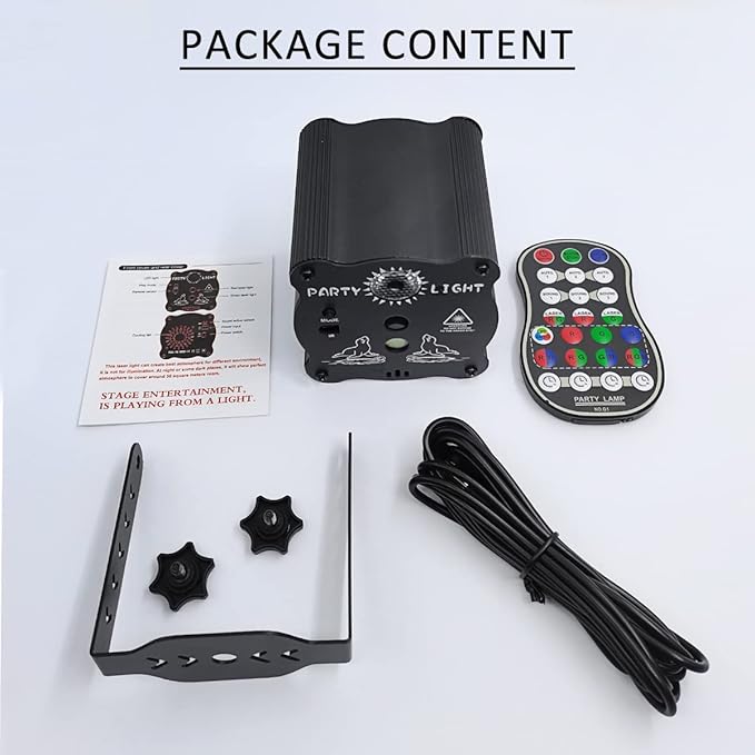 Party Lights DJ Disco Lights, Sound Activated with Remote Control for Dance Party Karaoke Living Room Pub