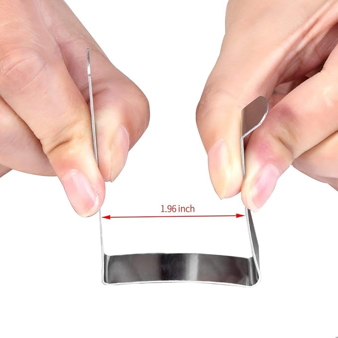TriPole Tablecloth Clips 24 Pack Stainless Steel Table Cover Clamps Skirt Clips for Home Kitchen Restaurant Picnic Tables