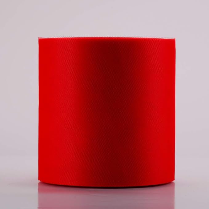 Tulle Fabric Roll, 6” by 200 Yards (600FT) Tulle Organza Fabric Spool for DIY Tutu Skirt Baby Shower Decor Wedding Backdrop Crafts Birthday Party Supplies (Red)