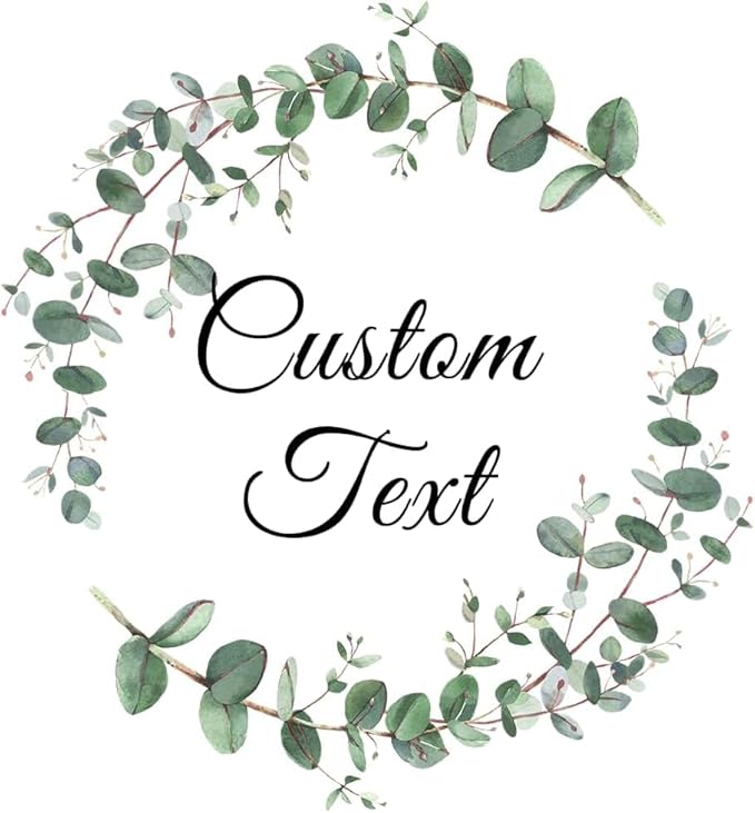 Premium Custom Stickers Labels - Personalized Stickers for Businesses Logo and Name. Birthday Pets and Label Product Boxes Wedding Favors Waterproof Labels (wreath 18, 2 inch)