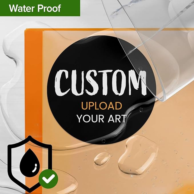 Custom Stickers for Business Logo Design Your Own Personalized Labels Shipping Sticker Decals Text Name Image Photo Customized Waterproof, UV Protected Fade & Heat Cold Resistant 2 Inch