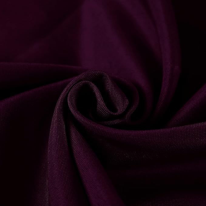 Fokitut 2 Pack Waterproof Round Tablecloth, 70 Inch, Stain Resistant and Wrinkle Polyester Table Cloth, Fabric Table Cover for Kitchen Dining, Wedding, Party, Holiday Dinner-Eggplant