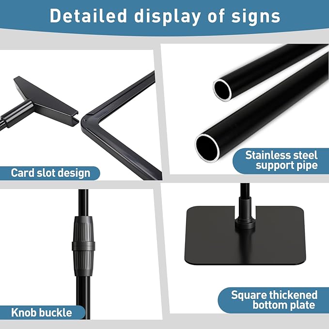 Sign Holder Stand,Sign Stand for Display,Adjustable Sign Holders For Table Top，Table Sign Holders 8.5 x 11