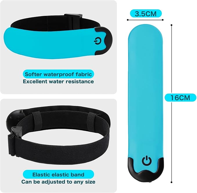 LED Armband Running USB Rechargeable(2 Pack), High Visibility Wristband for Runners, Joggers, Pet Owners, Cyclists, Adjustable Waterproof Reflective Bracelets for Night Running, Walking