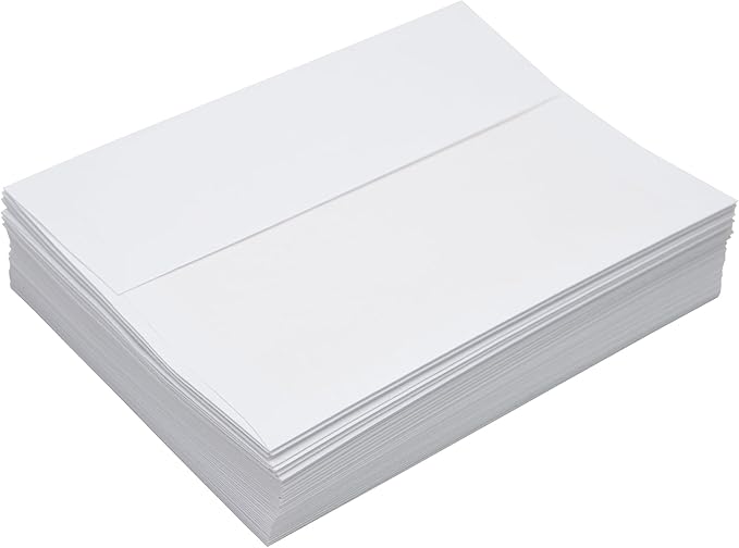 LUXPaper A7 Foil Lined Invitation Envelopes | Peel & Press | 5 1/4" x 7 1/4" | White w/Gold LUX Lining | 60lb. Text | 250 Qty
