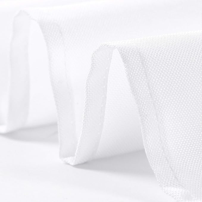 Ascoza 2pack 60x120 Inch White Rectangular Tablecloth 6 Feet Table Cloth in Polyester Fabric for Wedding/Banquet/Restaurant/Parties