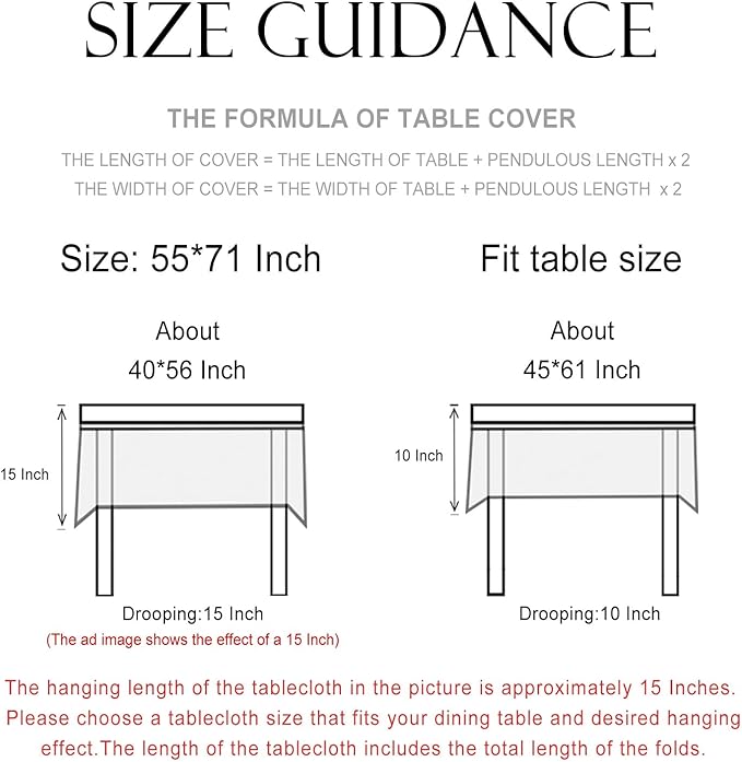 patdrea Designer Vintage Linen Tablecloth for Rectangle Table,French Soft Durable Floral Tablecloths,Colorful Table Cover for Kitchen Dining,Parties,Christmas,Thanksgiving,Party,55"x71"-Puno