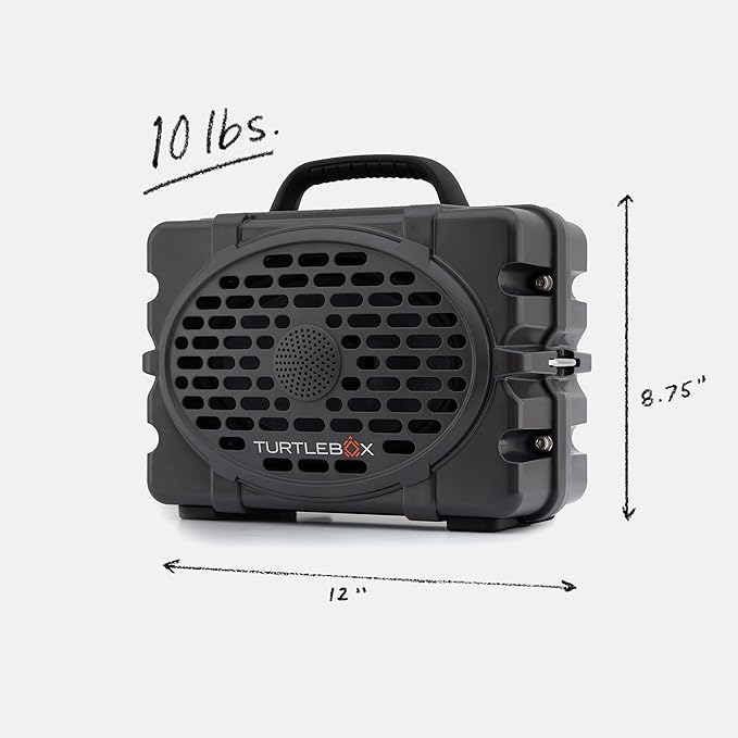 Turtlebox Original Gen 3: Portable Outdoor Bluetooth Speaker – Ultra-Loud (120dB), Waterproof (IP67), Rugged, Impact-Resistant, 3-Day Battery | Party Mode: Unlimited Pairing Stereo, Gray/Seafoam