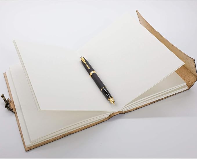 Handmade Leather Double Dragon Journal | Writing Notebook Diary | Bound Daily Notepad for Men & Women Unlined Paper Medium, Writing pad for Artist, Sketch