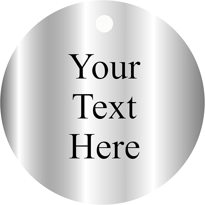 Engraved Round Metal tag, Custom Engraved Circle Plate, Personalized Aluminum disc, Etched Metal disk, Customized Round Steel plaque