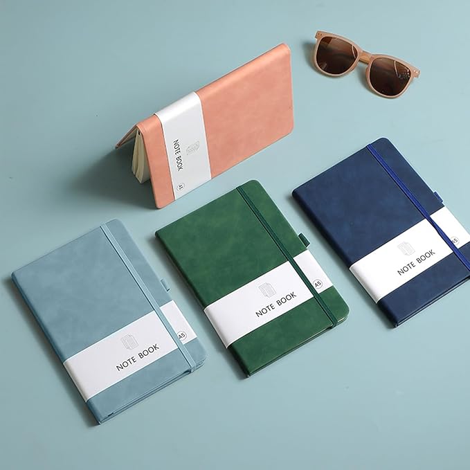 Personalized Notebook Custom Journal Notebook PU Leather A5 Can Customized with Logo/Text/Image- 192 Lined Pages 8.3 x 5.9 Inch, Pen Loop, Elastic Band, Pink Hardcover