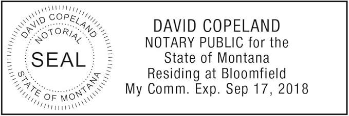 MaxMark Notary Stamp for State of Montana- Self Inking Stamp
