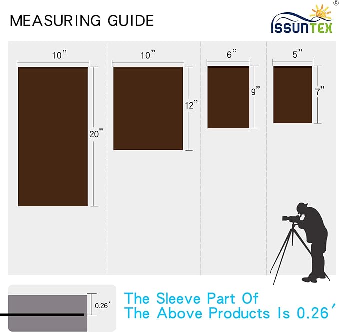 ISSUNTEX 10X20 ft/3X6 Meters Brown Background Photo Backdrop, Photo Studio, Collapsible High Density Screen for Video Photography and Television