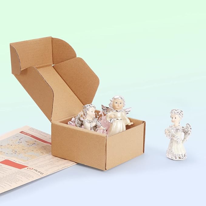 MEBRUDY 4x4x2 Inches Shipping Boxes Pack of 100, Small Corrugated Cardboard Box for Mailing Packing Literature Mailer