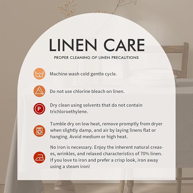 MIULEE Linen Cotton Blend Tablecloth Rectangle, Luxury Waterproof Stain Resistant Durable Farmhouse Oblong Table Cloth for Dining Party Christmas Weddings Birthday, 52 x 70 inch, Light Grey
