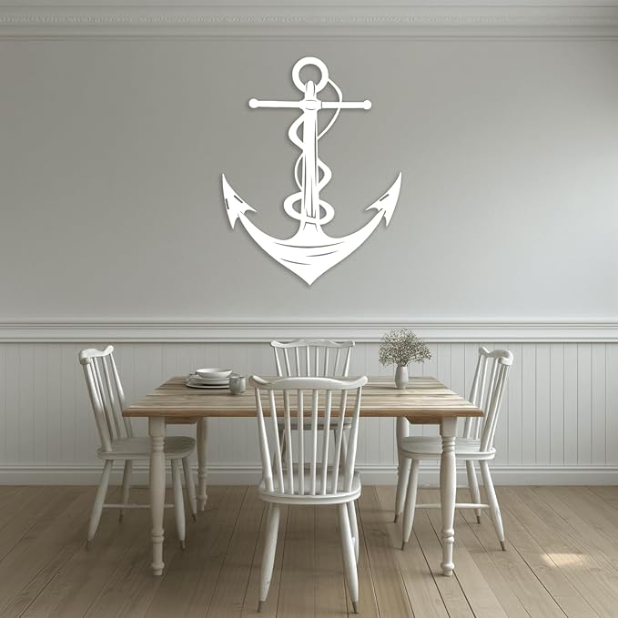 XXQ Anchor Metal Wall Decor, Anchor Metal Wall Art for Bedroom Living Room Dorm Antique Anchor Wall Decor Antique Metal Anchor Farmhouse Decor (Black, 32" x 48" / 81 x 121cm)