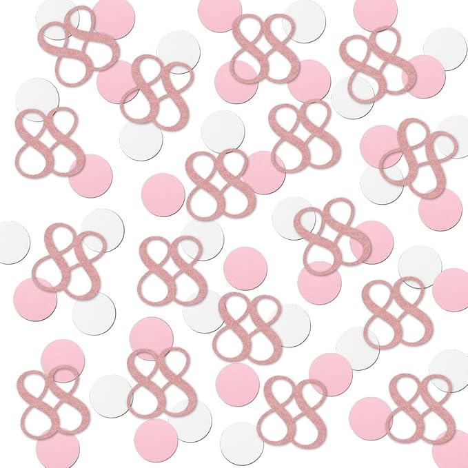 Rose Gold 88 Confetti, 88th Glitter Birthday Number Confetti, 200pcs Anniversary Party Table Decoration Supplies