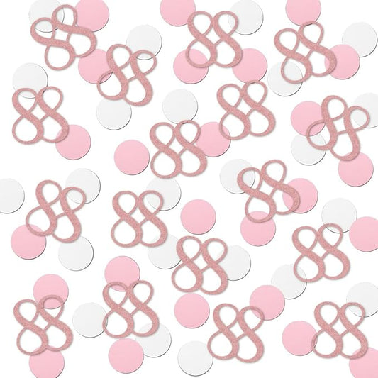 Rose Gold 88 Confetti, 88th Glitter Birthday Number Confetti, 200pcs Anniversary Party Table Decoration Supplies