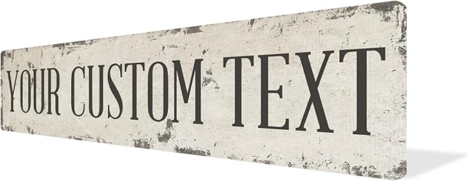 Rustic Custom Metal Signs - Custom sign for indoor or outdoor use. Many styles available. Personalized metal signs perfect for rental properties, business signage, directional and delivery signs, gift giving and more! Made in U.S.A. Printed on rust-res...