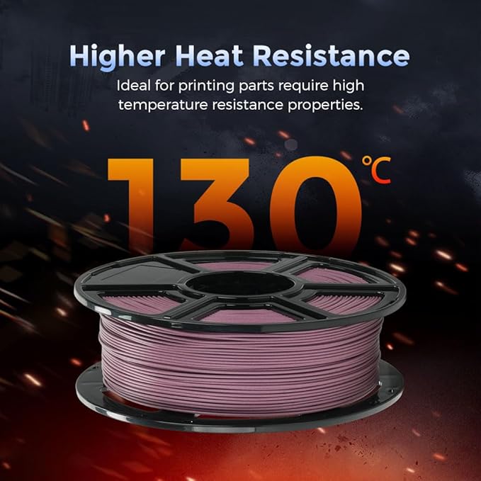 FLASHFORGE Carbon Fiber PETG Filament 1.75mm, Carbon Fiber PETG 3D Printer Filament, 1KG Spool Dimensional Accuracy +/- 0.02mm, Lightweight & Heat-Resistant & Moisture Free (Dusty Pink)