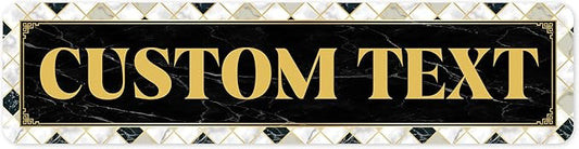 Custom Sign, Custom Street Sign, 11 Font Colors, 13 Font Styles, 4 Hole Options, 22 Sizes, 12x48 Inches, Rust Free DiBound, Fade Resistant, Made in USA by My Sign Center (Marble Tile)