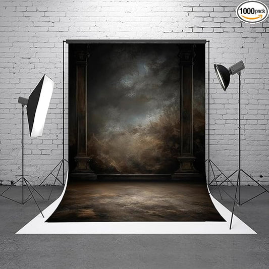 10x10ftDark Vintage Photography Backdrops Portrait Photo Backdrop Wedding Bridal Show Birthday Background for Studio Props