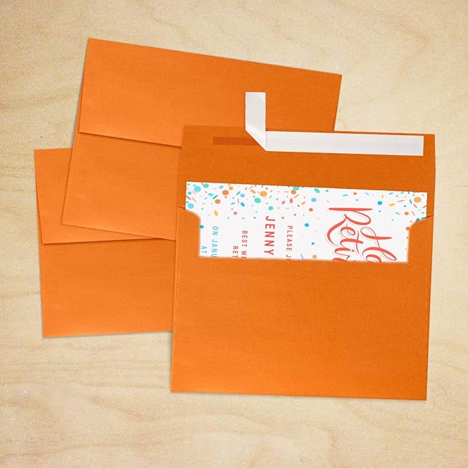 LUXPaper A7 Invitation Envelopes | Peel & Press | 5 1/4" x 7 1/4" | Flame Metallic | 80lb. Text | 500 Qty