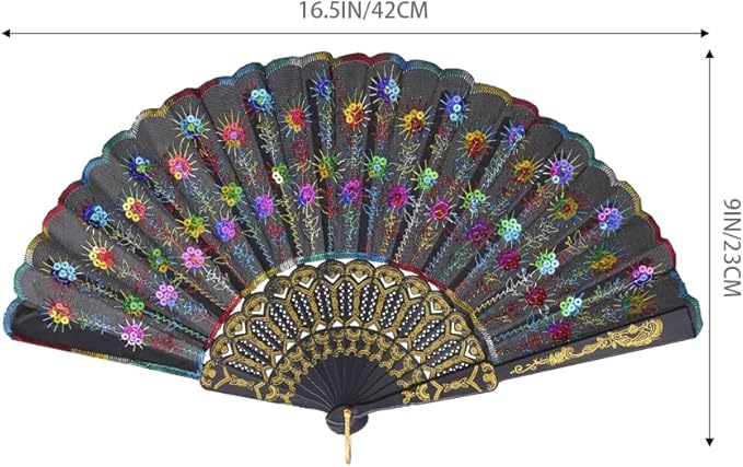 QIRMIZI 30 Pack Fabric Folding Handheld Fans, Perfect for Weddings, Parties, and Dancing,Multicolour