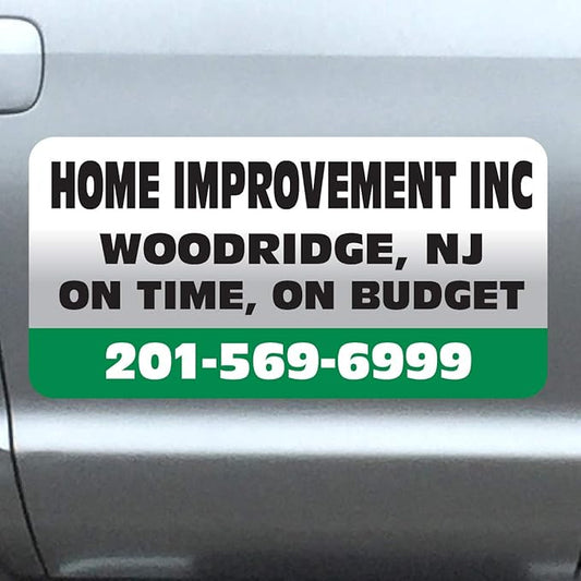 Car Magnet Signs Custom - 24"x12" (Set of 2), 30-mil Thickness with Rounded Corners (Green)