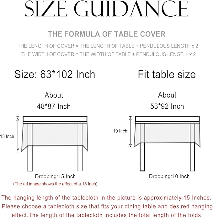 patdrea Designer Vintage Linen Long Rectangle Table Cloth,Framhouse Oranges and Leaves Pattern French Tablecloth,Fall Decor Cover for Kitchen Dining Christmas,Thanksgiving,63"x102"-Palladin a