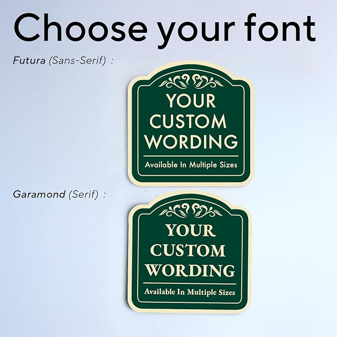 Custom Decorative Outdoor Metal, Personalized Aluminum, Customized Driveway, Waterproof Signs Made In USA - Design 1 Forest Green 12x12 In