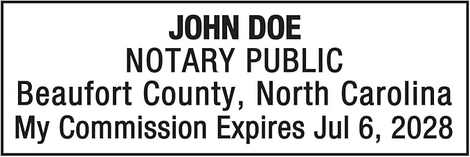 MaxMark Notary Stamp for State of North Carolina- Self Inking Stamp