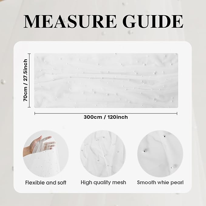 Artoid Mode Pearl Gauze Table Runner 120 Inch 10FT, Seasonal Sheer Dining Holiday Wedding Birthday Baby Shower Table Decor for Home Party