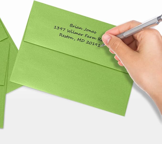 LUXPaper A7 Invitation Envelopes | Peel & Press | 5 1/4" x 7 1/4" | Fairway Metallic | 80lb. Text | 250 Qty