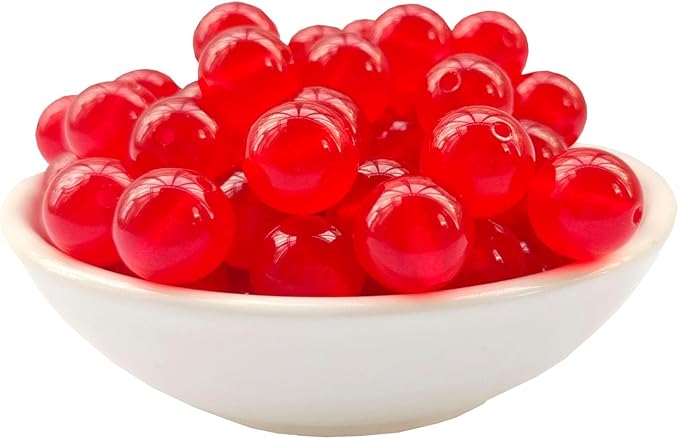 Stone Beads 10mm 60pcs Red Chalcedony Beads Round Loose Gemstones Beads for Bracelet Necklace Jewelry Making (10mm, 61030 Red Chalcedony)