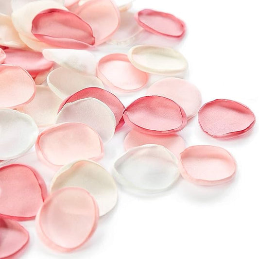 Floroom 300pcs Rose Petals Blush Pink Faux Silk Flower Petals for Wedding Flower Girl Basket Aisle Scatter Cake Dinner Table Centerpieces Party Confetti Bridal Shower Romantic Night Decoration