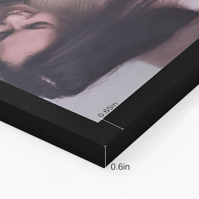 decorUhome Double 10x8 Picture Frame Vertical, Engineered Wood Bifold Photo Frame with Plexiglass for Tabletop Display, 10x8, Black