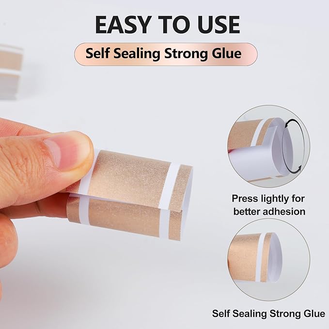 Germiwipe Paper Napkin Band, 200PCS (Matte Champagne Gold) Napkin Ring Self-Adhesive, Silverware Wraps Bands,Table Setup Wedding Event Party Supply (Matte Rose Gold /200pcs)
