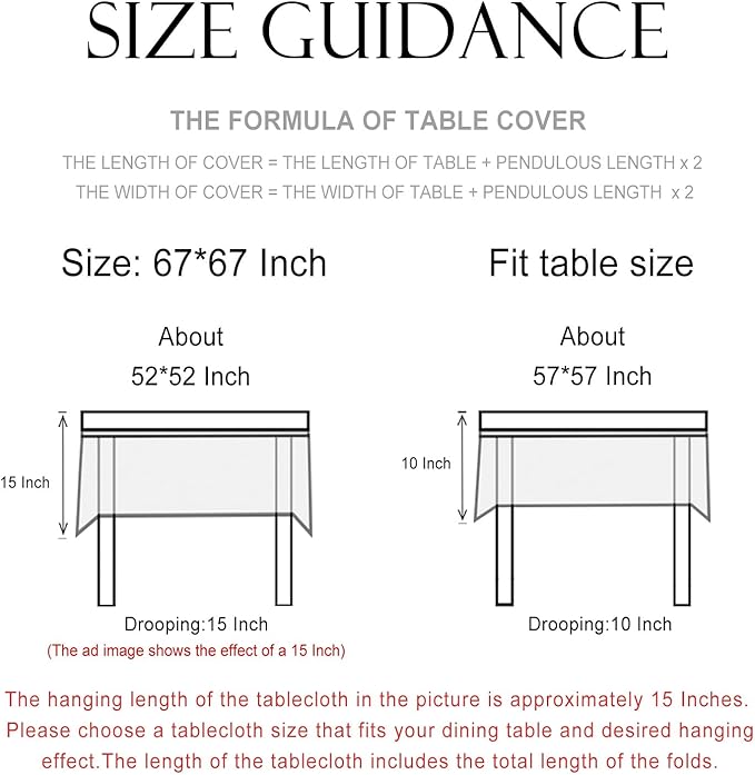patdrea Designer Square Tablecloth,Pineapple Pattern Linen Tropical Style Tablecloths,Fall Table Cover Cloth Decor for Kitchen Dining Christmas,Tea Party,Thanksgiving,67"x67"-Pineapple B